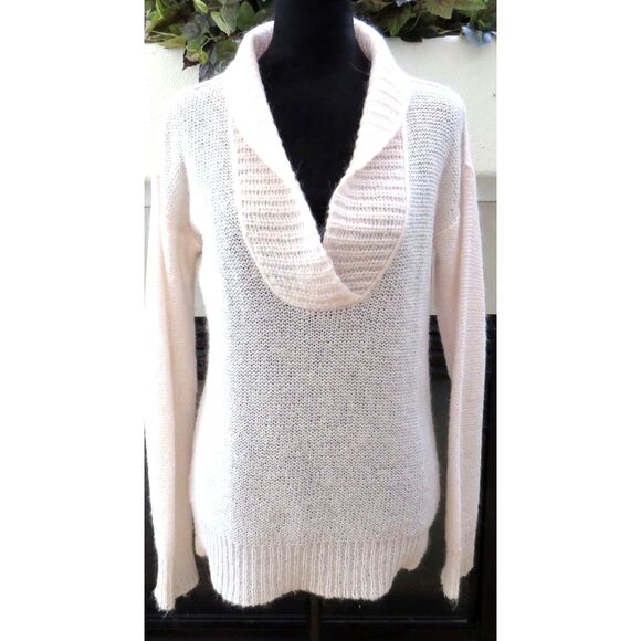 J. Crew Women's Dolce Shawl Collar Popover Sweater Blush Pink XS EUC - Picture 2 of 7